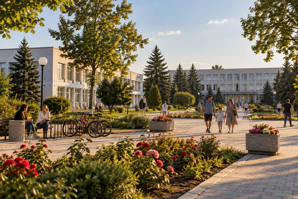Вид на центр села Петровка